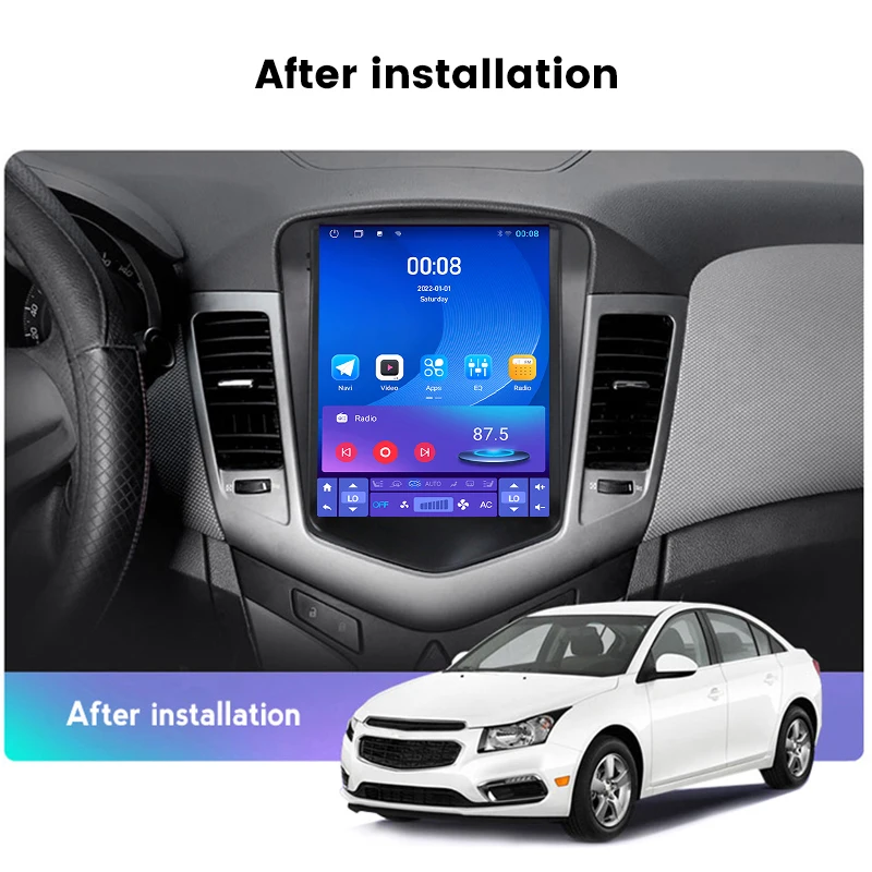 9,7 Zoll Android 13 2din Autoradio für Chevrolet Cruze-Multimedia-Player GPS-Navigation RDS Carplay Stereo-Head-Unit