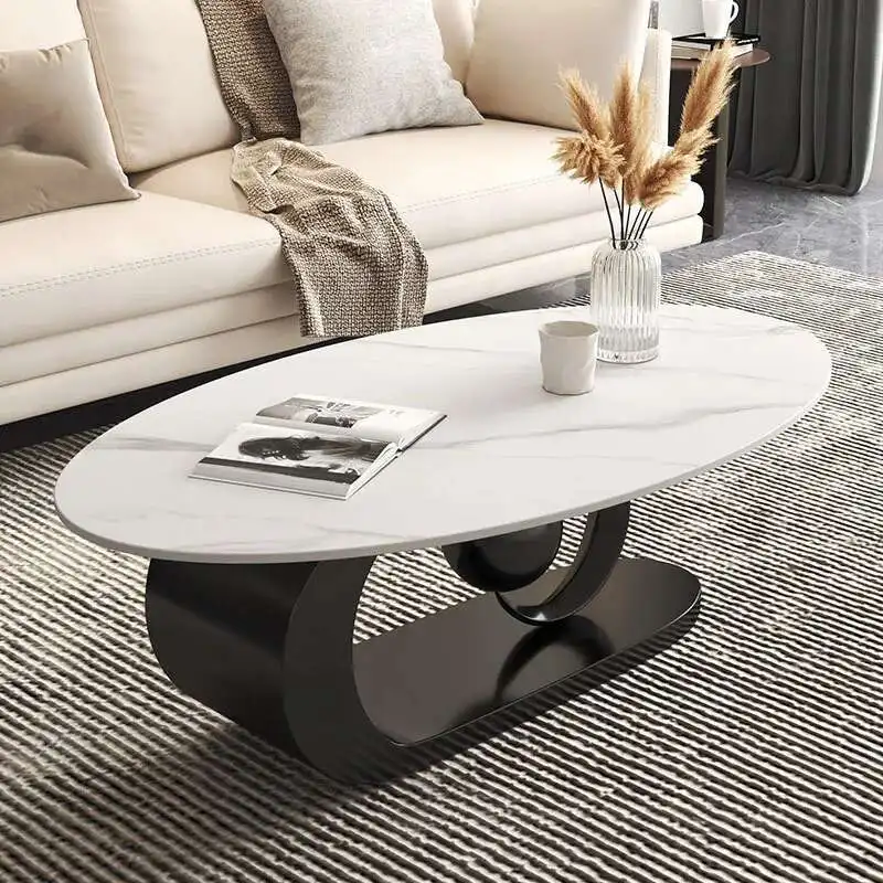 

Modern Coffee Tables Luxury Design Living Room Center Table Set Minimalist Coffee Table Unique Oval Desk Home Decoration