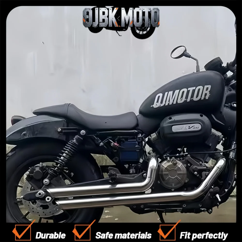 

【Perfect fit】For QJMOTOR SRV300 modified exhaust pipe modified Harley VH double hoof sound exhaust pipe 300srv accessories