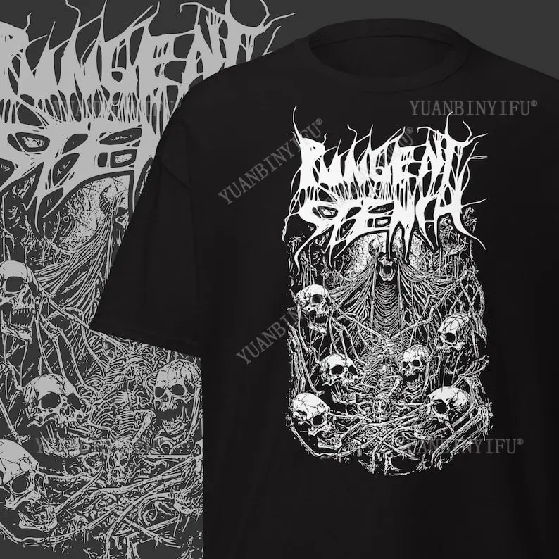 Pungent Stench T-Shirt Old School Death Metal Merch Gothic Death Metal Band Round Neck, Pure Cotton, Short Sleeve, Shirt