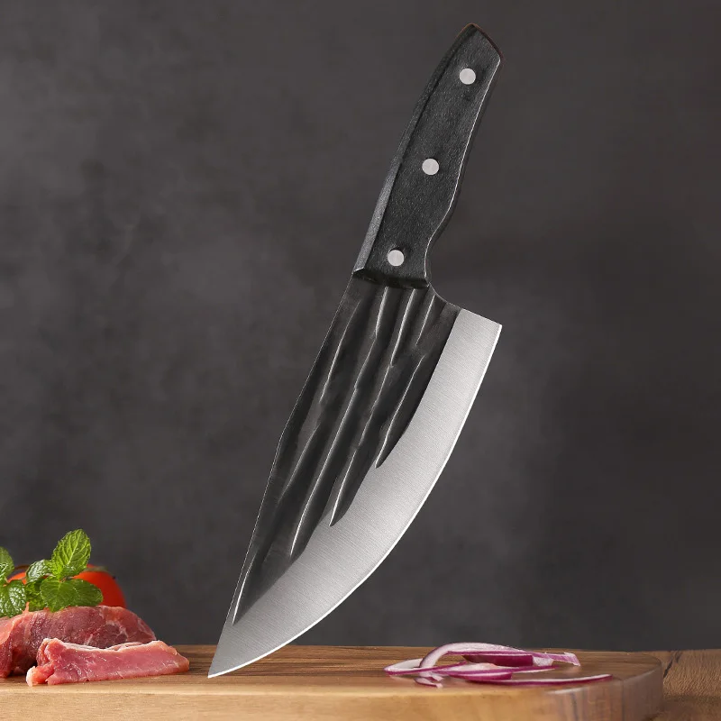 Utility Barbecue Cleaver Knife Chop Vegetables Cleaver Meat Kitchen Knives Handmade Blade Wood Handle Chef Butcher Knife Cleaver