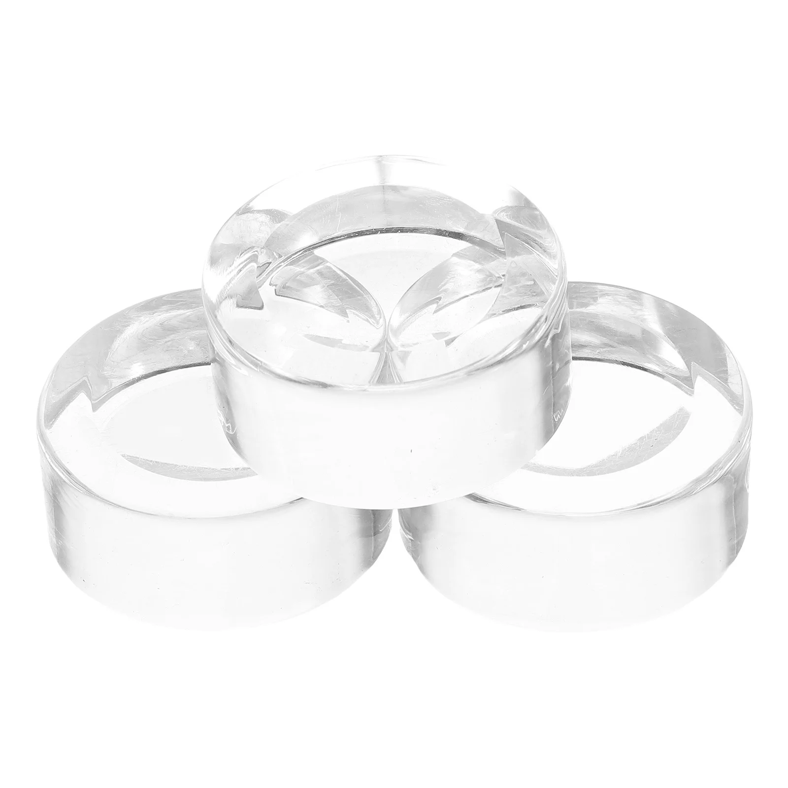 

3Pcs Crystal Sphere Holder Transparent Display Stand 40x20mm Minimalist Pedestal Base for Round Bauble Globe Decoration Showcase