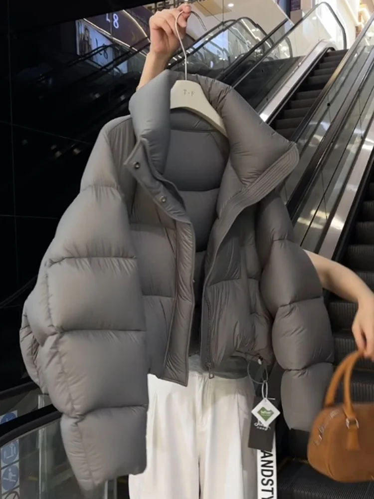 Sli ort ey Women's down Jaet Winter 2025 New Faion Cact Size Bread Coat Thi Outerwear Commute Sle Polyeste...