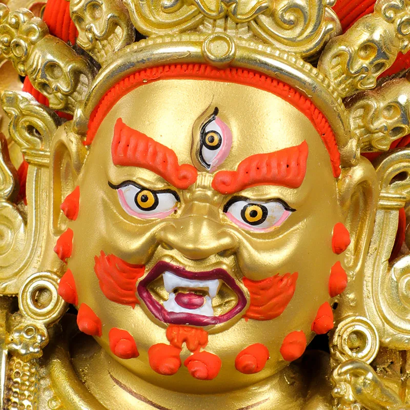Vajra Hand Bodhisattva Buddha Statue 7 Inch 10 Inch Tibetan Tantra Pure Copper Ornament Gilt Buddha Table Devotion Protector Sta