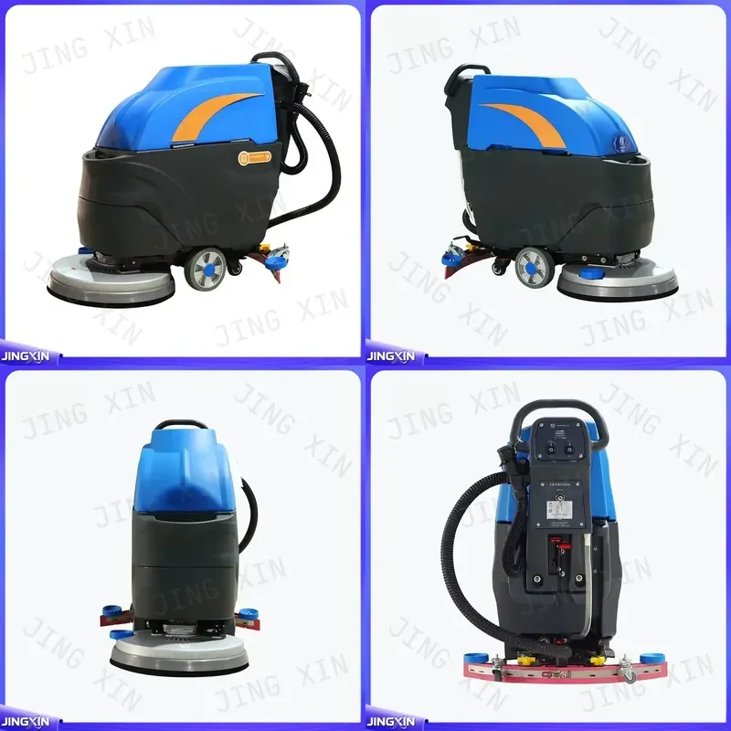 custom for Compact Manual Floor Scrubber Industrial Hand Push Sweeper Cleaning Machine for Warehouse Workshop Garage