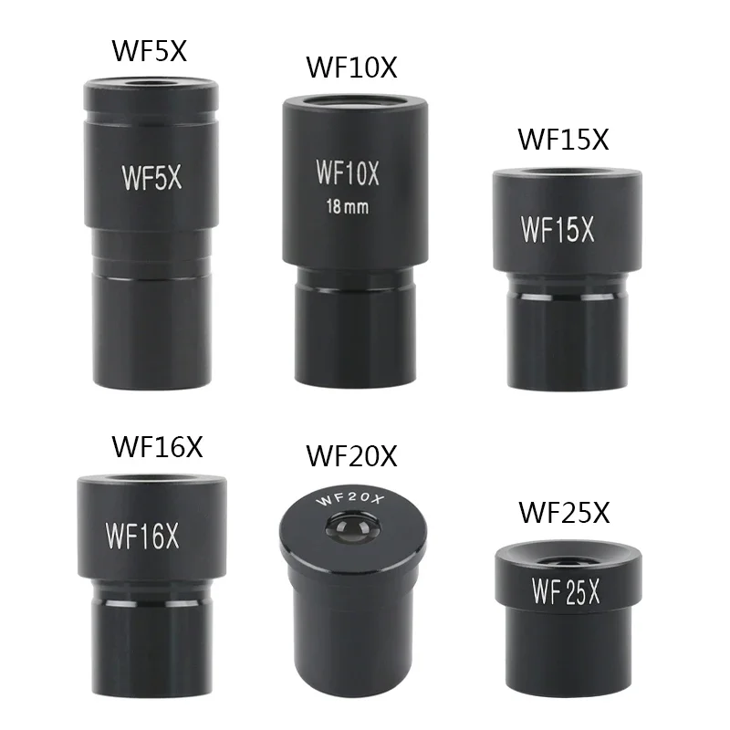 1 Pair Wide-angle Eyepiece WF5X 10X 16X 20X 25X 30X Microscopio Eyepiece 23.2mm Mount Size For Biological Stereo Microscope