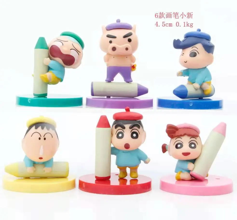 Crayon shin-chan animais estátua de pvc estatueta de ação mesa colecionável anime modelo brinquedos figuras presente