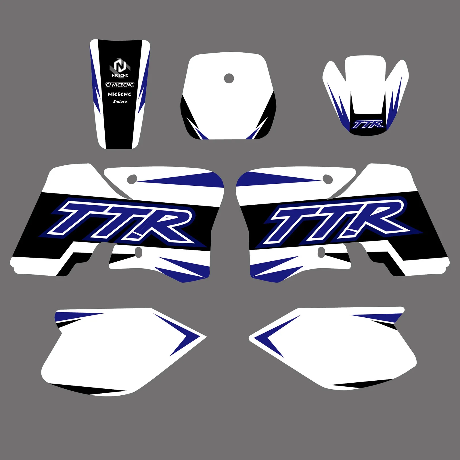 Motorcycle Graphics Background Decal Sticker Kit For Yamaha TTR90 TTR 90 2000-2007 2001 2002 2003 2004 2005 2006 Customize