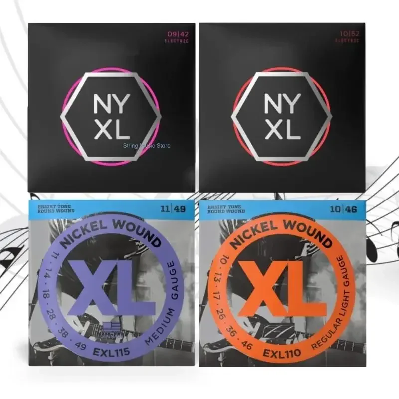 XL Series Electric Rope Nickel Wound 10-46 Pop Rock Music Guitar String NYXL0942 NYXL1052 EXL110 EXL115 Guitar Accessories