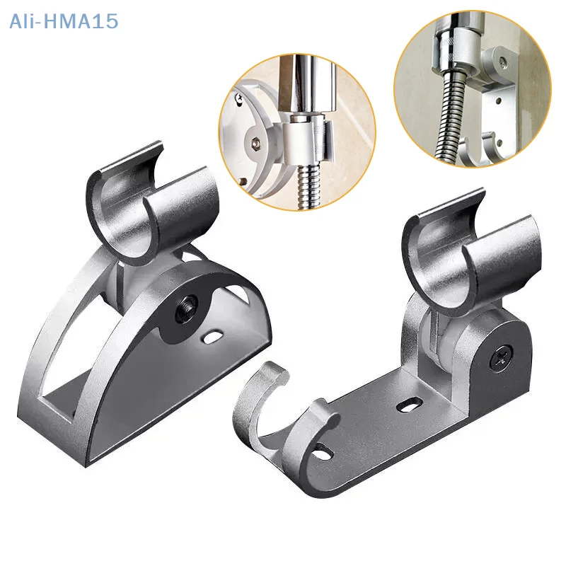 Aluminum Shower Base Holder Adjustable Wall Gel Mounted Shower Head Stand Bracket Rustproof Head Support Holder Bathroom Fitting