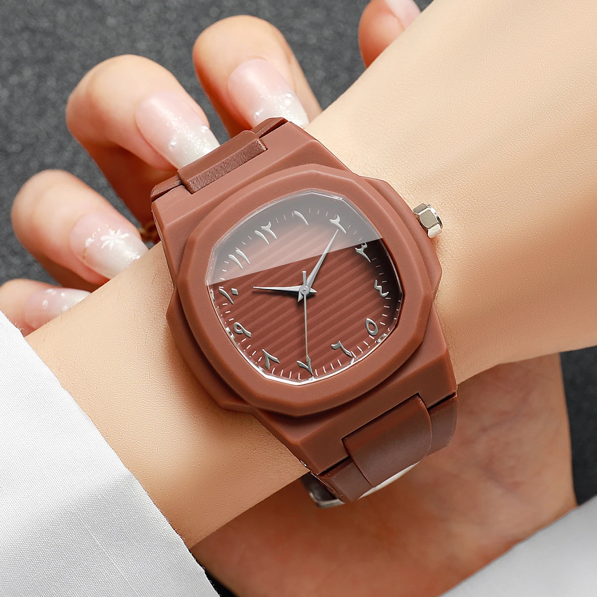 Fashion Square Unisex Quartz Watch Casual Silicone Band Women Sports Wristwatches Clock Gift Relogio Feminino（Without Box） view 5