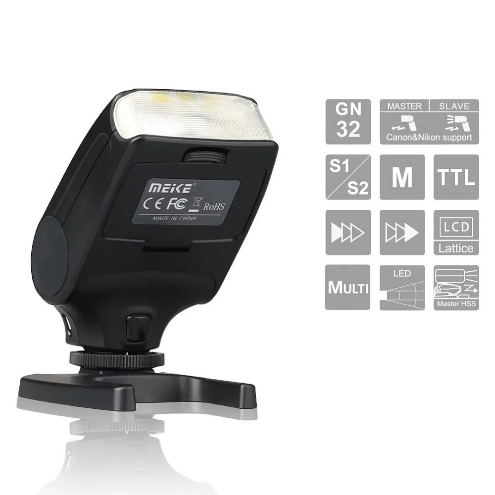 Meike MK-320 TTL Flash Speedlite GN 32 for Panasonic Lumix DMC GF7 GM5 GH4 GM1 GX7 G6 GF6 GH3 G5 GF5 GX1 GF3 G3 G9 LX100 GX8