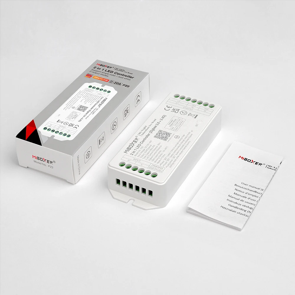 Miboxer DC12~48V PZ2 2IN1 PZ5 5IN1 Zigbee3.0 +2.4G RF LED Controller Max 20A For Single/Dual Color /RGB/RGBW/RGB+CCT Led Strip