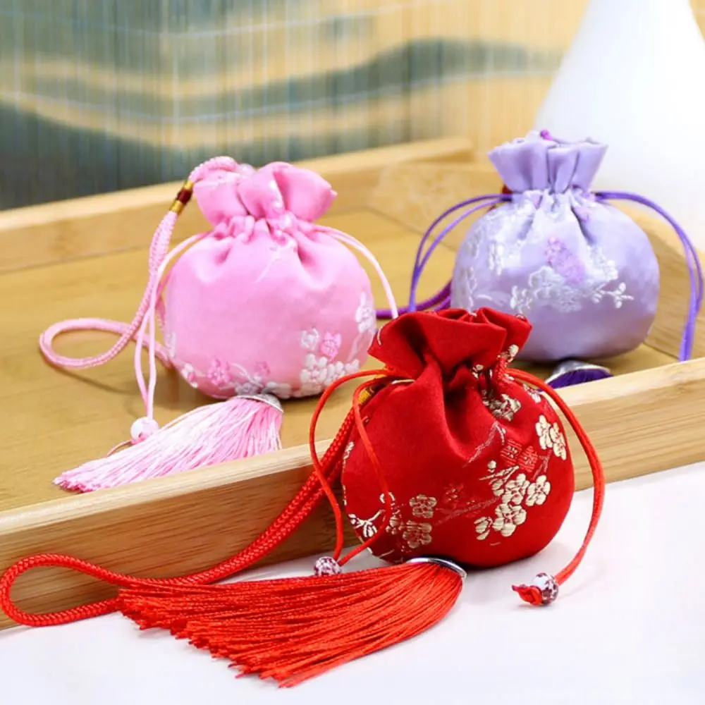 

Фестивальная сумка «Лодка-дракон», саше с цветком сливы, ретро-узор, парчовая сумка для хранения ювелирных изделий, маленькая сумка, упаковка для ювелирных изделий