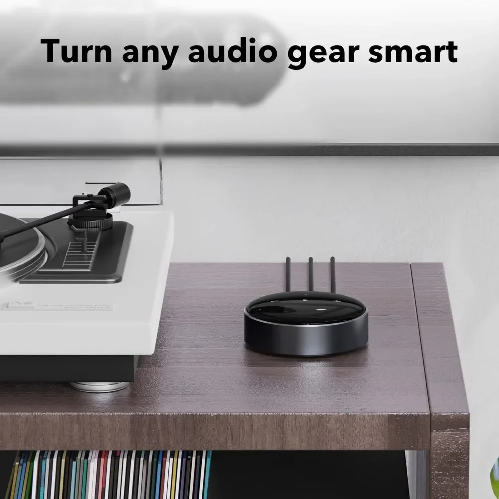 Mini AirPlay2 Wireless Audio Streamer, Multiroom Stereo, Preamplifier, Stream Hi-Res Audio from Spotify, Amazon Music and More