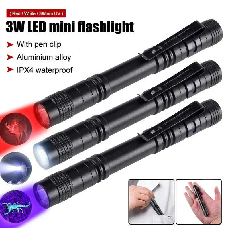 Portable Mini LED Flashlight, Super Bright Waterproof Hand Torch, Outdoor Emergency Lamp for Camping Hiking Travel