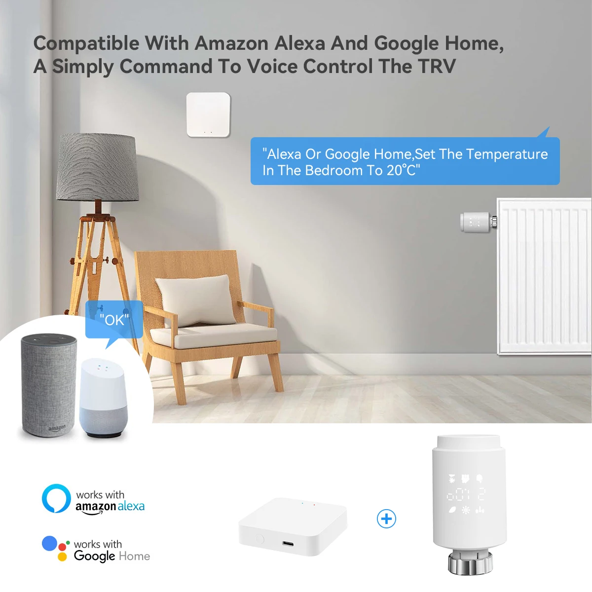 Zigéquation-Actionneur thermostatique intelligent des religions, régulateur de température de vanne, commande vocale via Alexa, Tuya, Termostato, 3.0