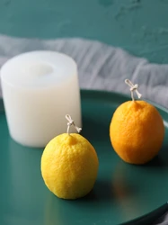 Lemon Silicone Mold Candle Mold Decoration Simulation Fruit Candle Mold DIY Resin Molds Candle Molds for Candle Making