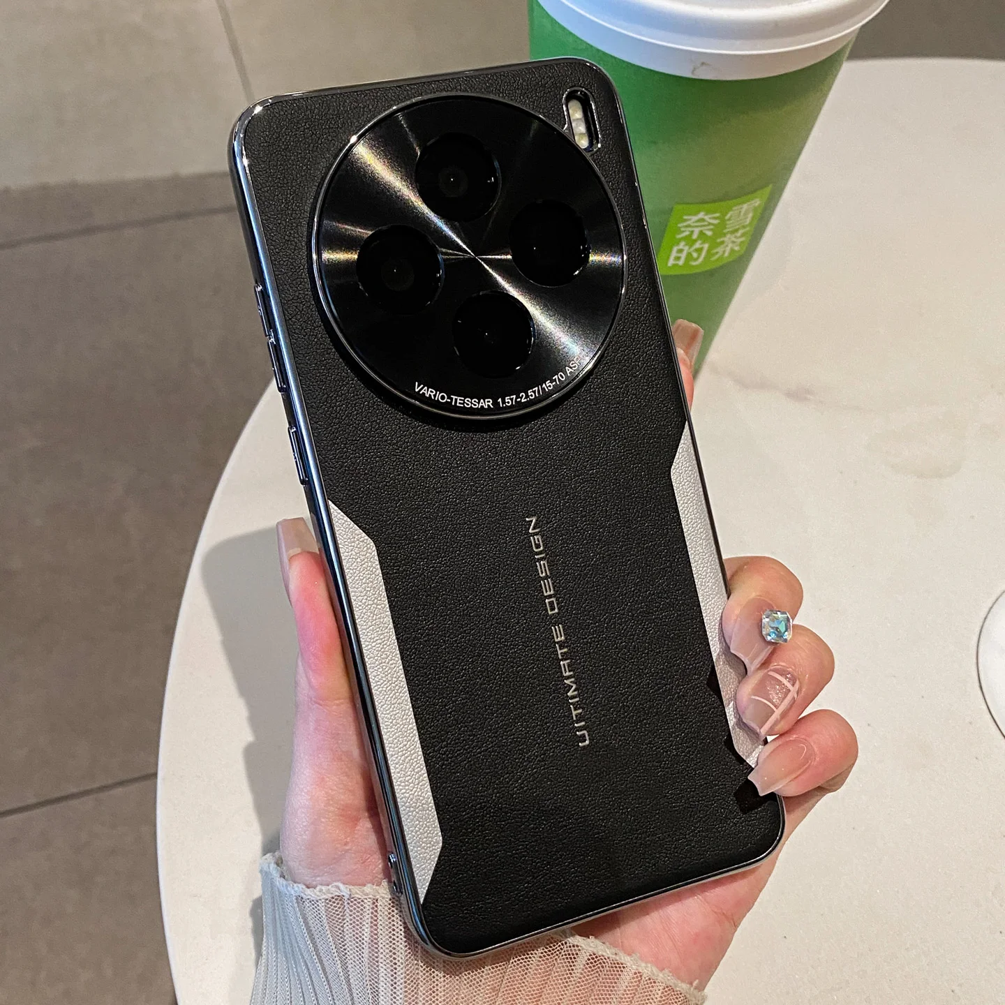 

Funda For VIVO X200 Pro Mini Ultra Case Luxury Matte Leather Texture Electroplated Frame Glare Camera Protection Back Cover