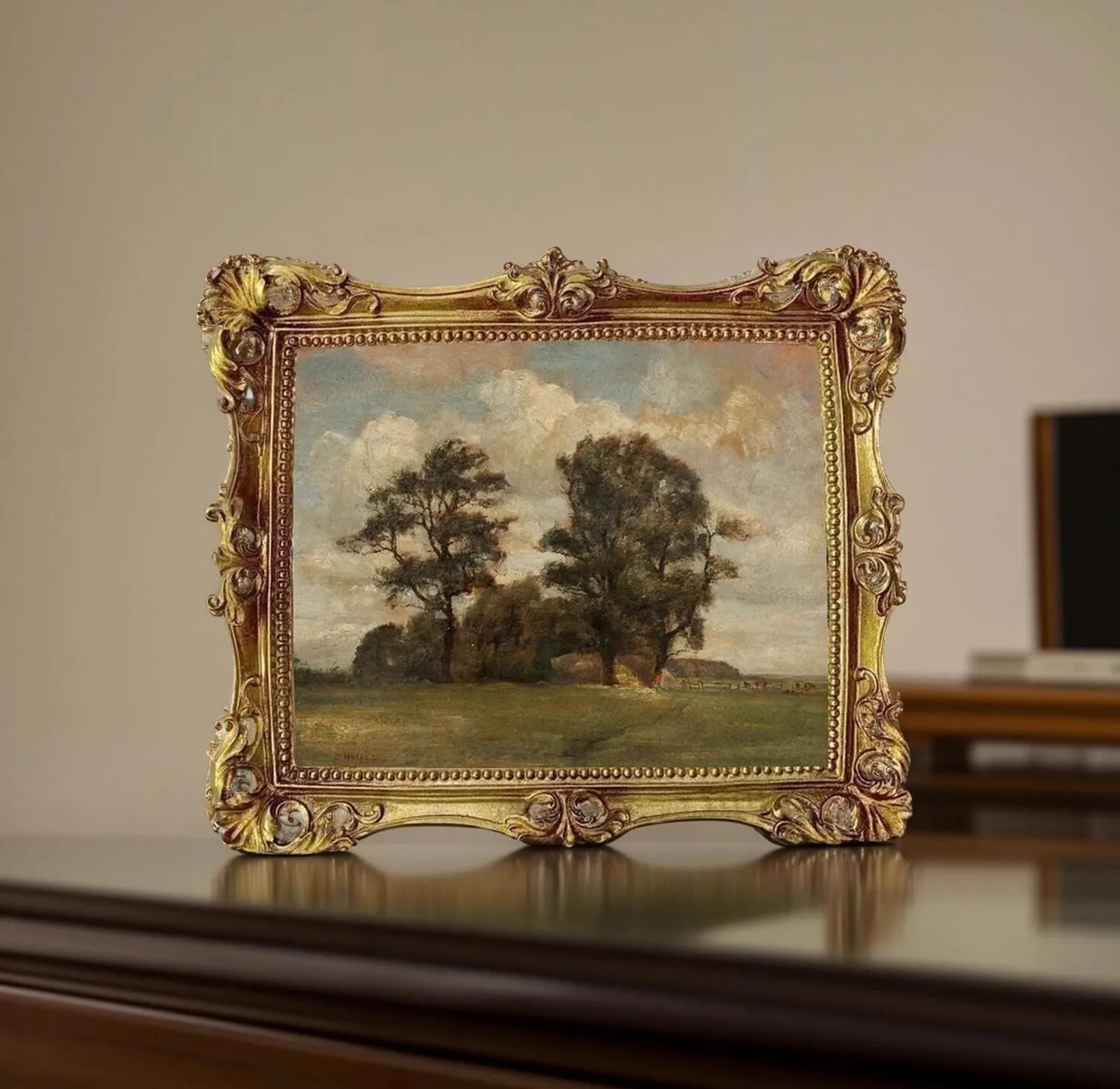Photo Frame, French-Style Picture Frame, American-Style, European-Style Tabletop Frame, Wedding Photo Frame, Picture Frame, Vintage Style, High-End Decorative Painting