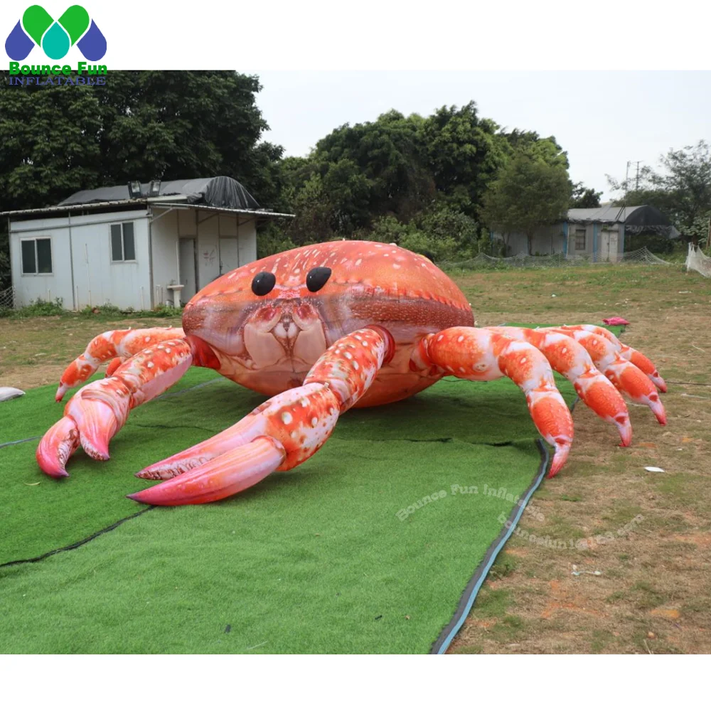 2025 New Lifelike Giant Inflatable Crab Blow Up Seafood For Advertisement Restaurant Roof Decoration