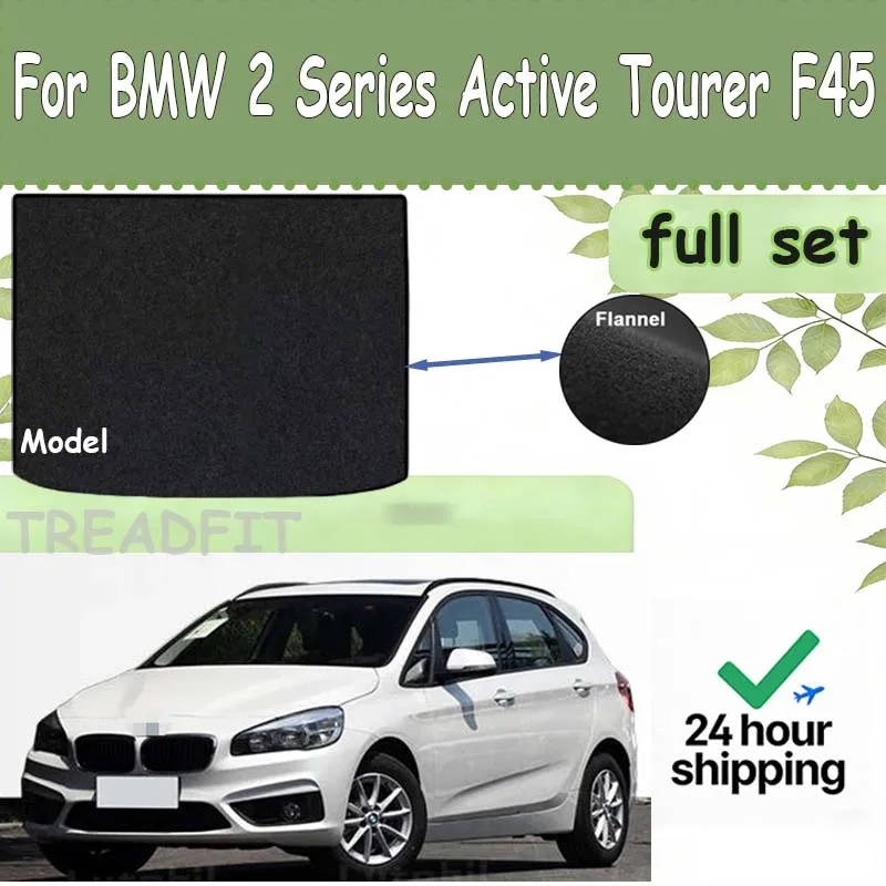 PRIMEMAT Rear Trunk Mat For BMW 2 Series Active Tourer F45 2016-2017 Luggage Floor Carpet Pads Auto Accessorie black
