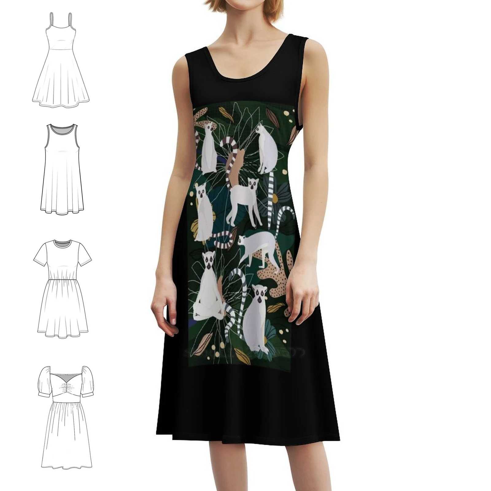 

Мадагаскар Лемур сексуальное платье для отпуска для женщин пляжная вечеринка день рождения мини-платье Lemur Animal Lemurs дикая природа природа женский