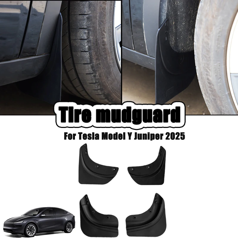 

Для Tesla Model Y Juniper 2025 брызговики из ТПЭ, брызговики на передние и задние колеса, оригинальный дизайн, брызговик на крыло, аксессуар