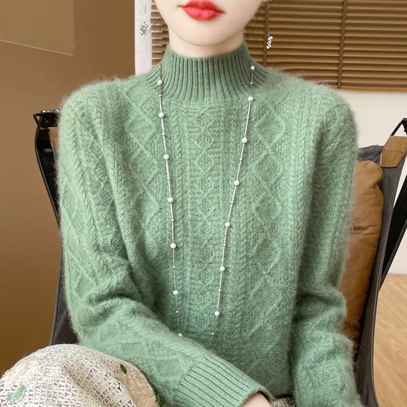 

Basic Pullover O-Neck Long Sleeve Knitwear Sweater For Women's Long Sleeve Top Comfortable New Autumn Soft Woman Clothing