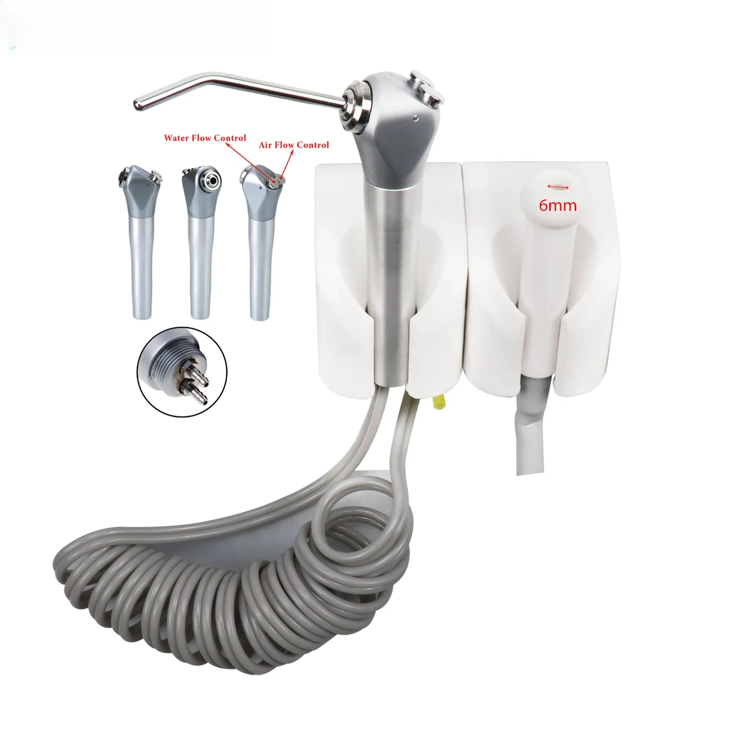 

Wall Mounted Dental Unit with Air Turbine Handpiece & 3-Way Syringe for Clinic Surgery Whitening Tools Dentstry Equipment