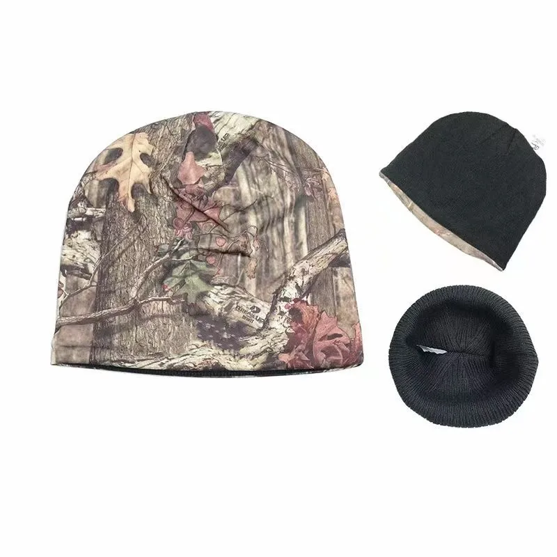 Gorro térmico camuflaje biónico doble cara para caza pesca invierno