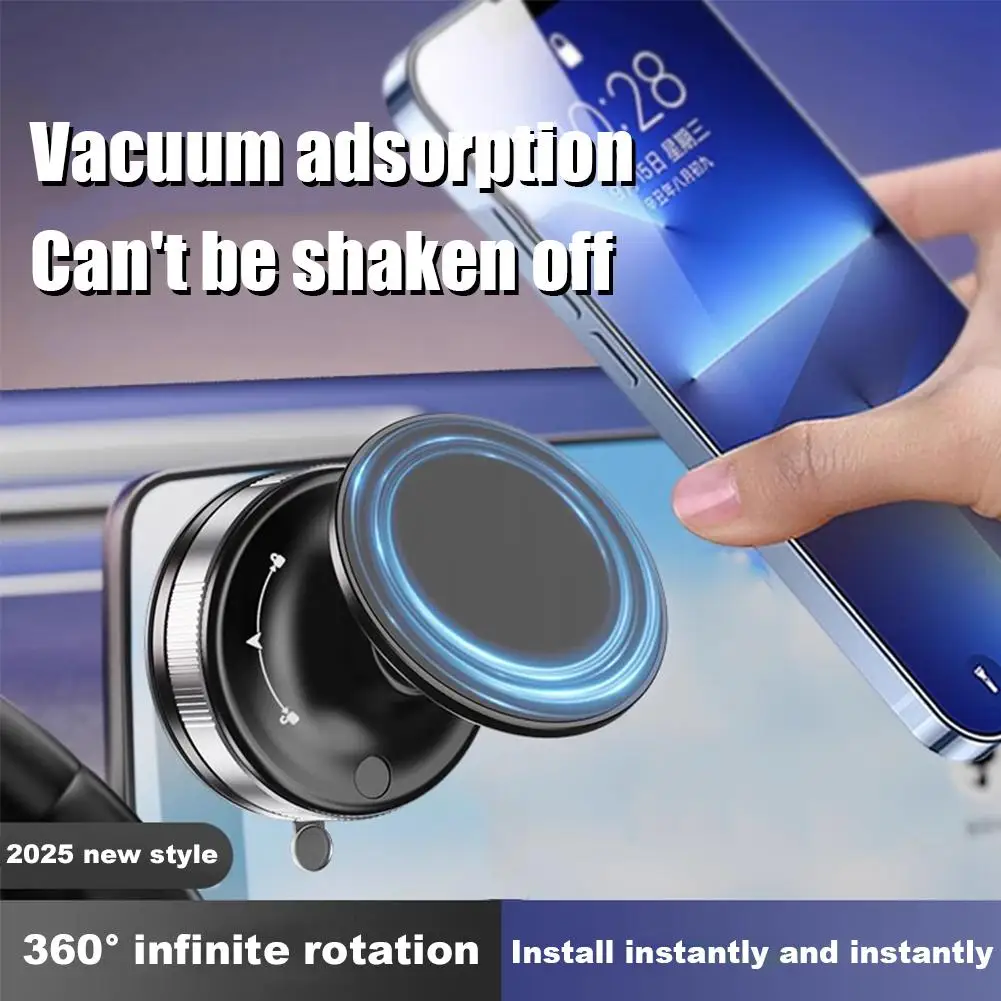 For Magsafe Magnetic Vacuum Car Phone Holder 360° Rotatable Vacum Magnetic Suction Cup For Universal Stand