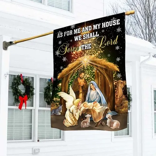 ميل عائلة يسوع المقدسة علم عيد الميلاد كما بالنسبة لي وعلمي جاردن RRM #3