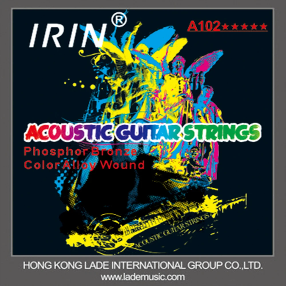 IRIN Acoustic Guitar Strings Set Stainless Steel Core Copper Alloy Wound Stringed Instrument Guitar Parts & Accessories