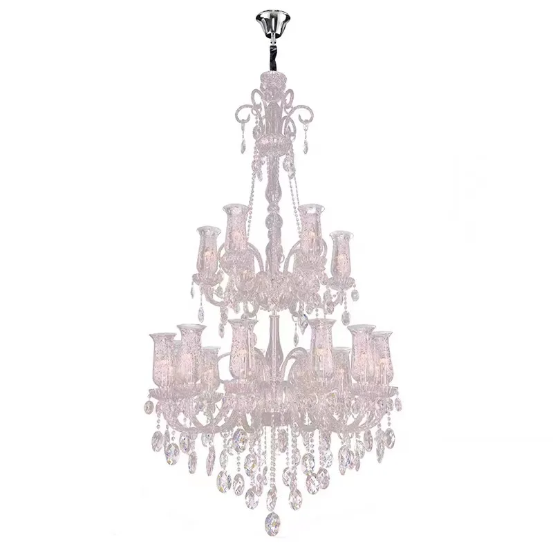 New European-style French crystal chandelier, retest building, living room light, staircase, entrance light, hotel luxury lobby