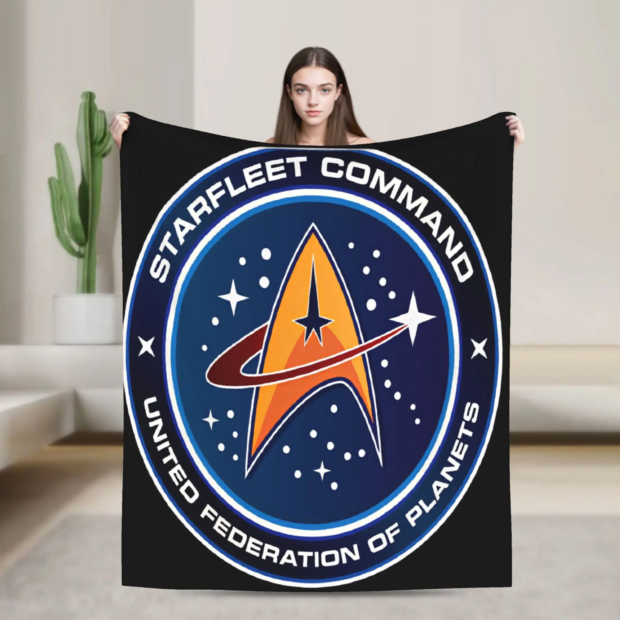 S-Star T-Trek Ship Movie  Soft Blankets Airplane Travel Plush Throw Blanket Fashion Living Room Flannel Bedspread Sofa Bed Cover