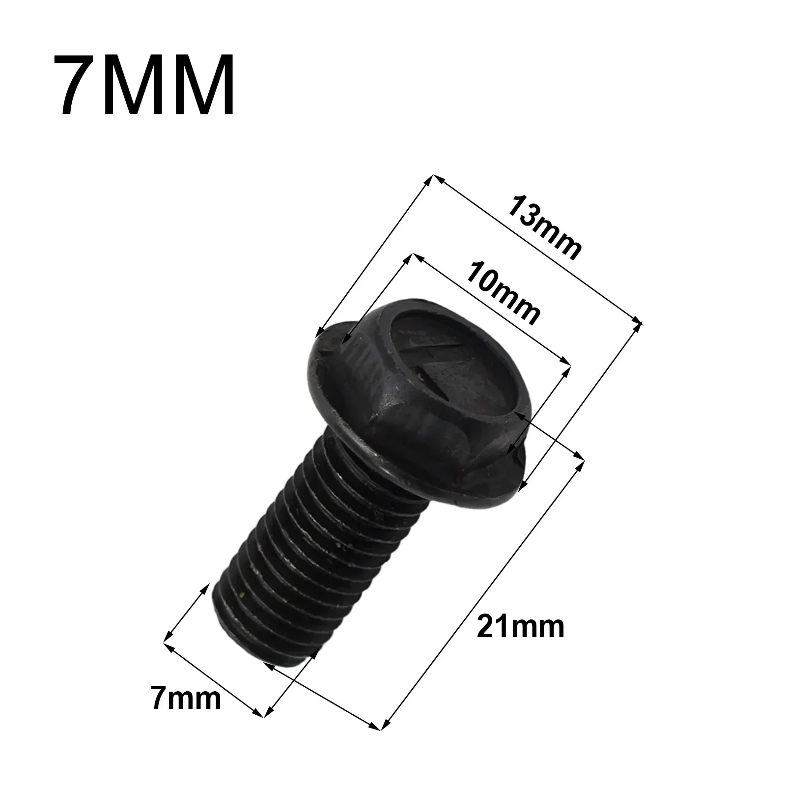 Parts Screw For Cutting Machine 10pcs Accessories Carbon Steel Hex Flange Left Hand Thread M8 M7 M6 High Quality