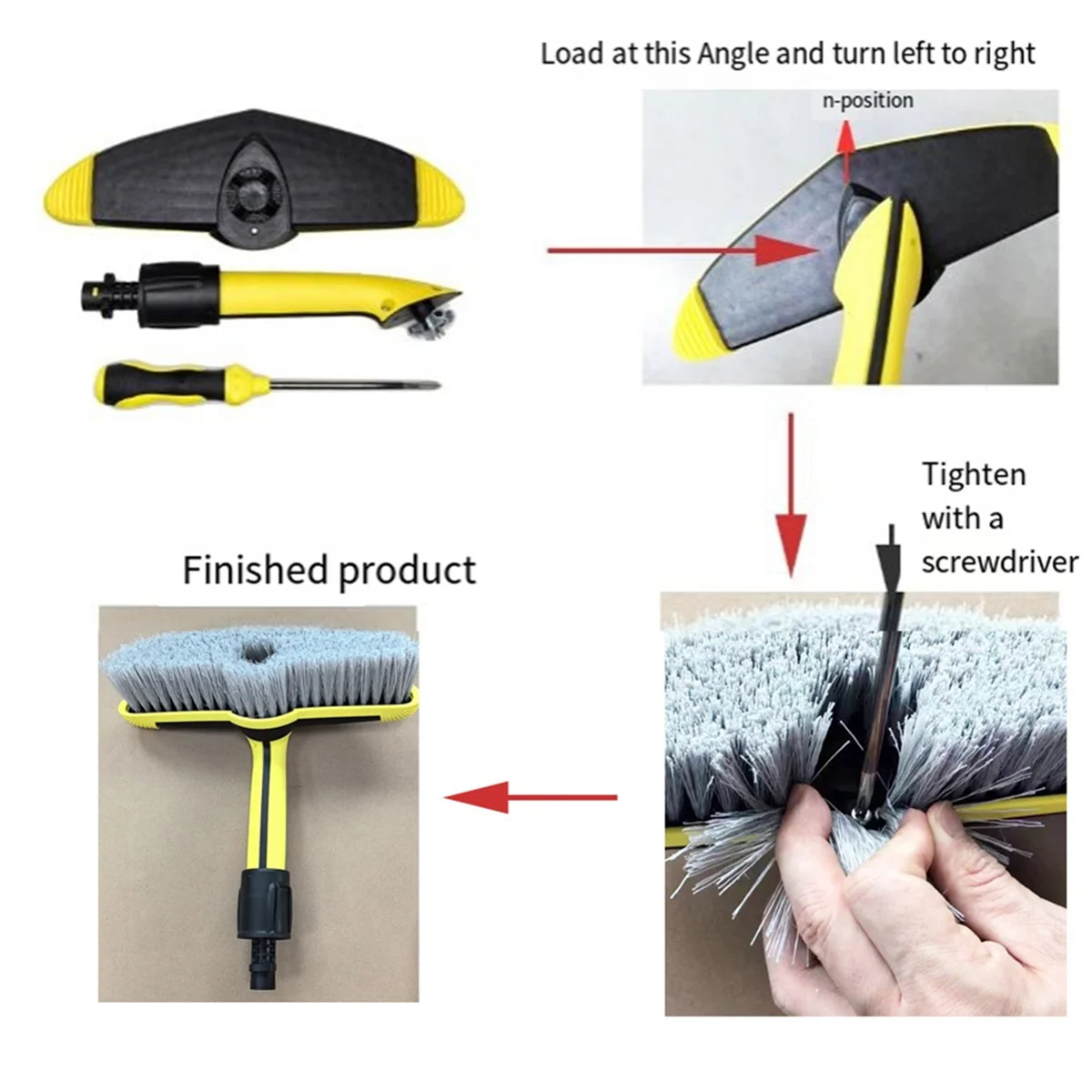 فرشاة غسيل حافة العجلة الجديدة لـ Karcher K2 K3 K4 K5 K6 K7 استبدال أجزاء 2.643-233.0 فرشاة غسيل غسالة الضغط ذات شعيرات ناعمة