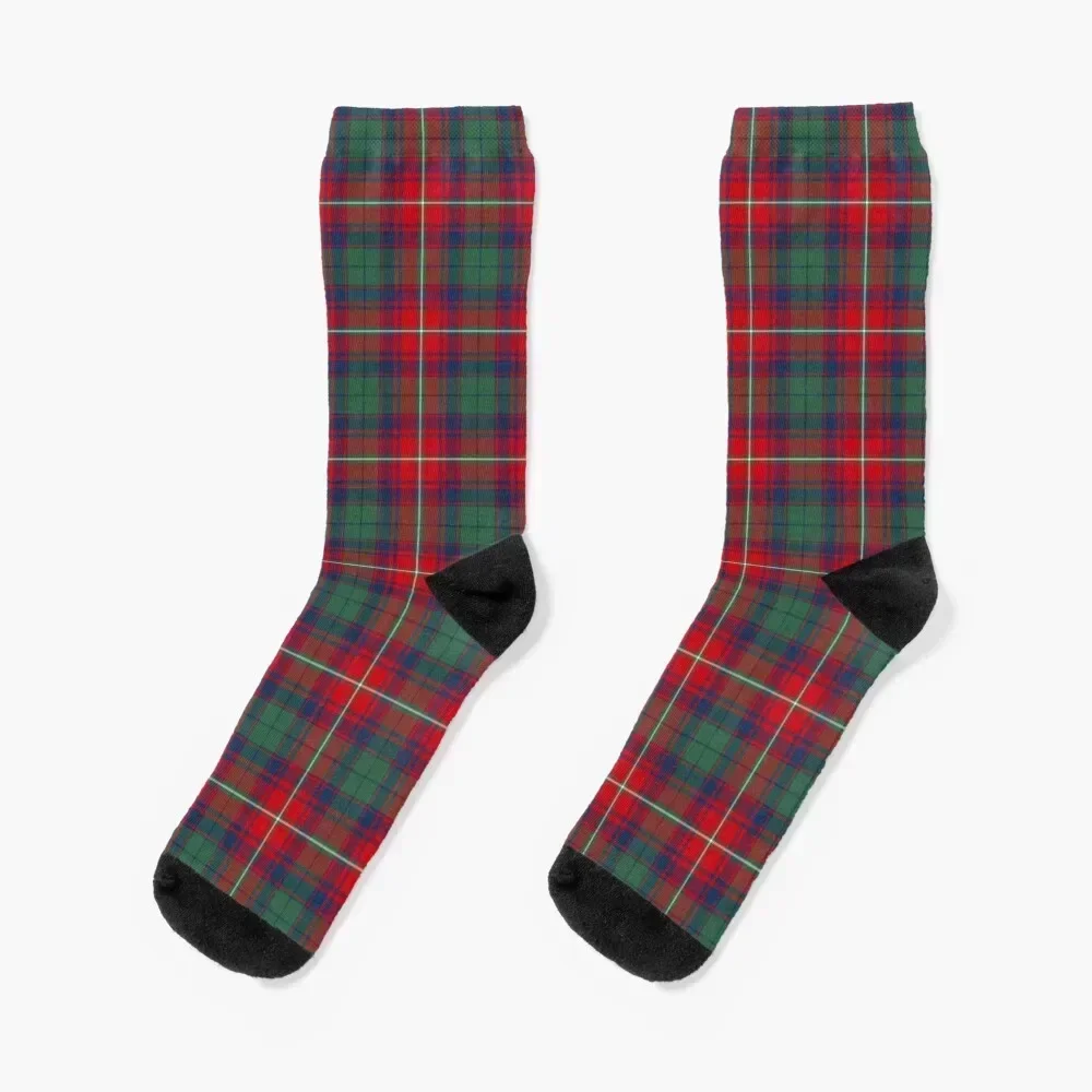 Roxburgh Scotland District Tartan Scottish Plaid Pattern Socks retro happy christmass gift Woman Socks Men's