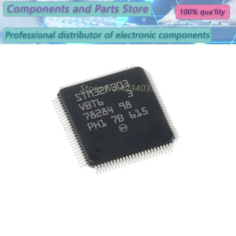 1PCS STM32F303VBT6 STM32F303VB STM32F303V  QFP-100 NEW100%  303VBT6