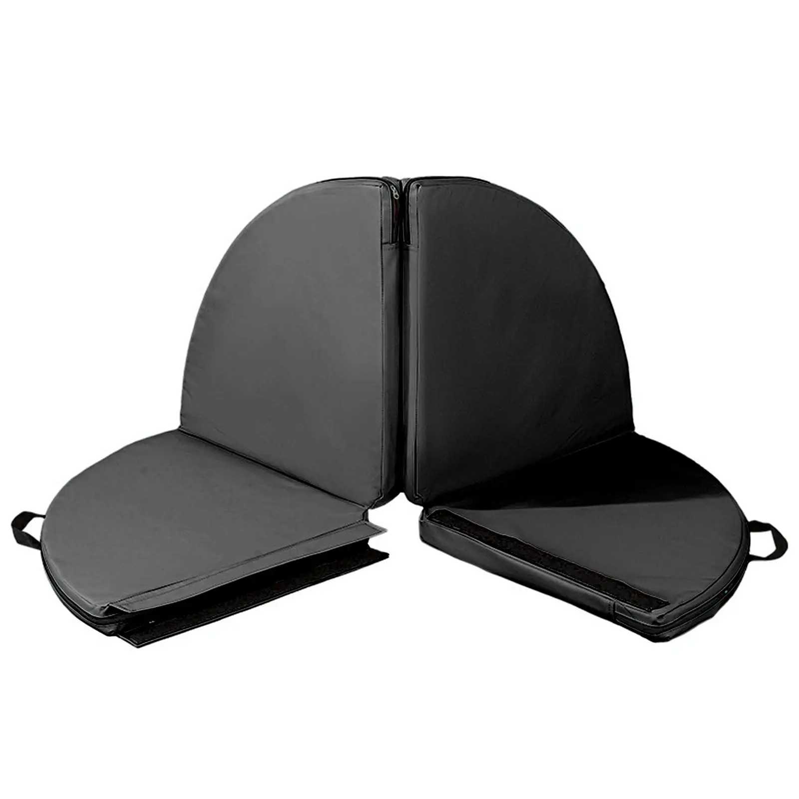 

Круглый черный коврик для пол-дэнса с нескользящим покрытием из ПУ, складной, толстый, портативный, для йоги, пилатеса и гимнастики