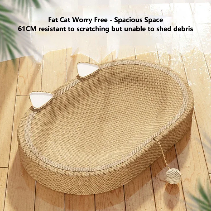 Cat Scratching Board Cat Litter Large Oval Sisal Basin Abrasion Claw Wear-resistant Does Not Fall Off The Chip Pet Supplies