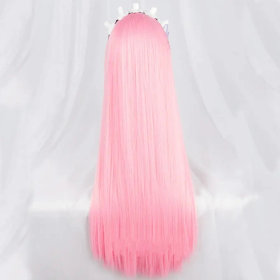 Re cosplay pruiken - Ram Rem lang steil haar, anime pruik voor volwassenen, hoge temperatuurbestendigheid, 2-in-1 dubbele pruiken
