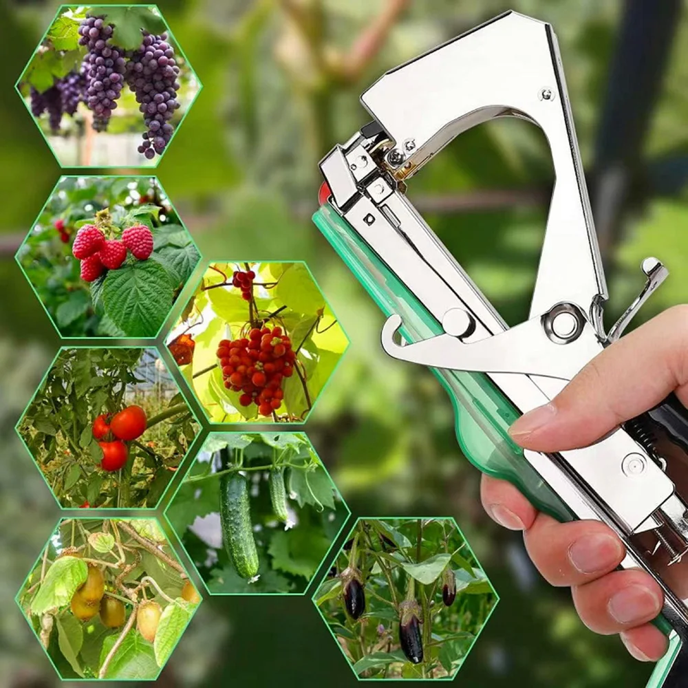 

Garden Plant Tying Machine Plant Branch Hand Tying Binding Tool with Tying Tape Grape Tomato Cucumber Vine Tying Tool