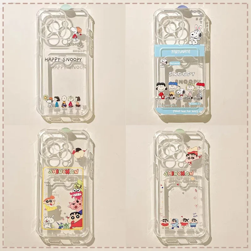 Bonito snoopy caso de telefone para iphone 11 12 13 mini pro max 7 8 6 6s plus xsmax xr 15 16 embalagem carteira macio claro dos desenhos animados capa
