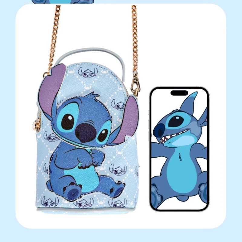 New Disney Stitch อะนิเมะน่ารักโทรศัพท์มือถือกระเป๋าการ์ตูนไหล่เดี่ยว Crossbody กระเป๋าร้อยกระเป๋าของขวัญของเล่น