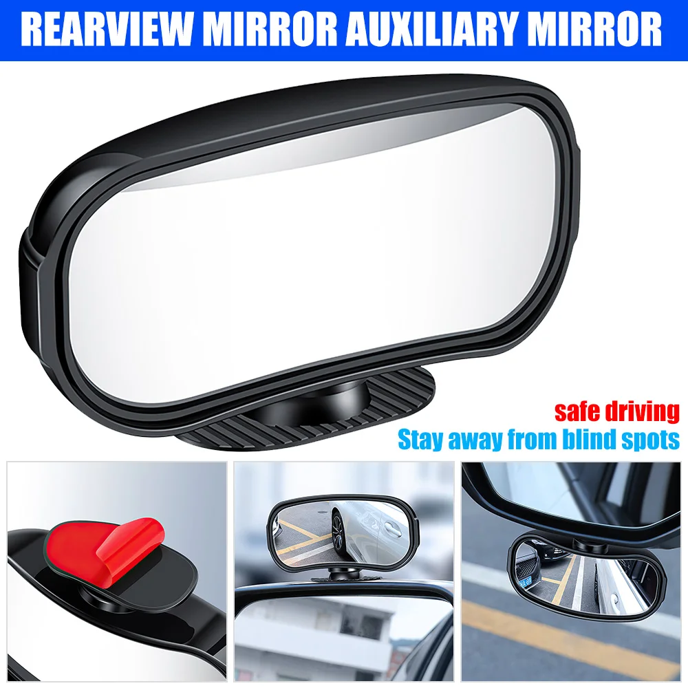 

Car Blind Spot Rearview Mirror 360 Degree Rotating Car Safety Side Mirrors Auxiliary Mirrors for Trucks Cars SUVs