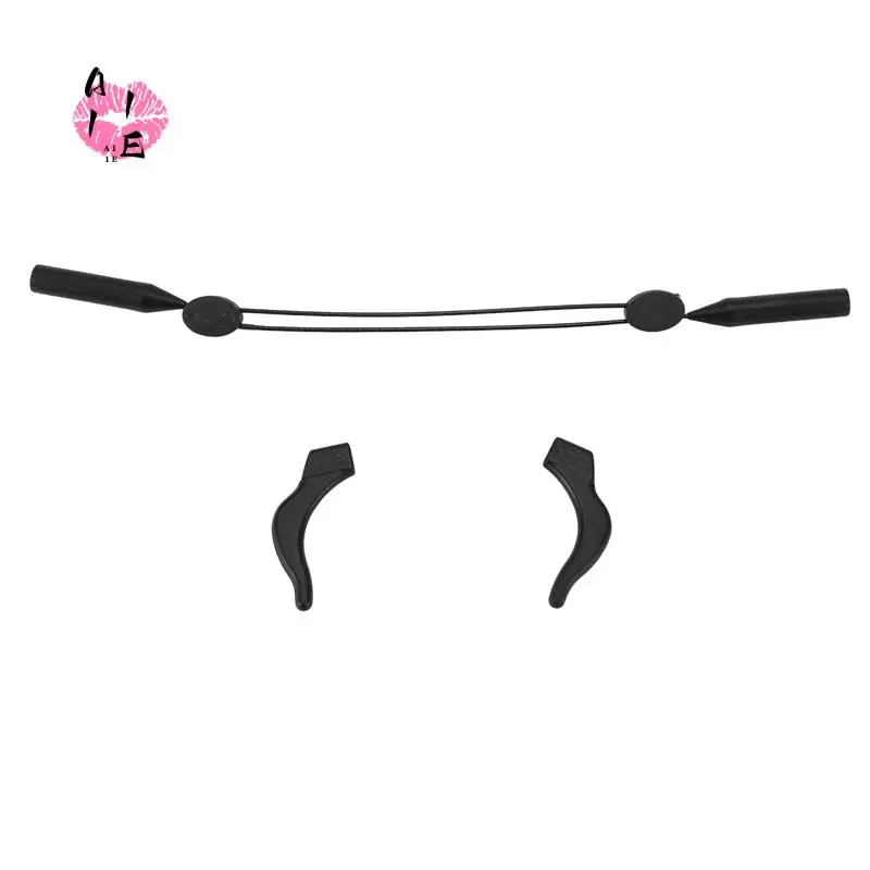 

A11E-Glasses Strap Adjustable Eyewear Retainer 3Pcs Universal Fit Sports Sunglasses Retainer + 6Pcs Glasses Ear Grip
