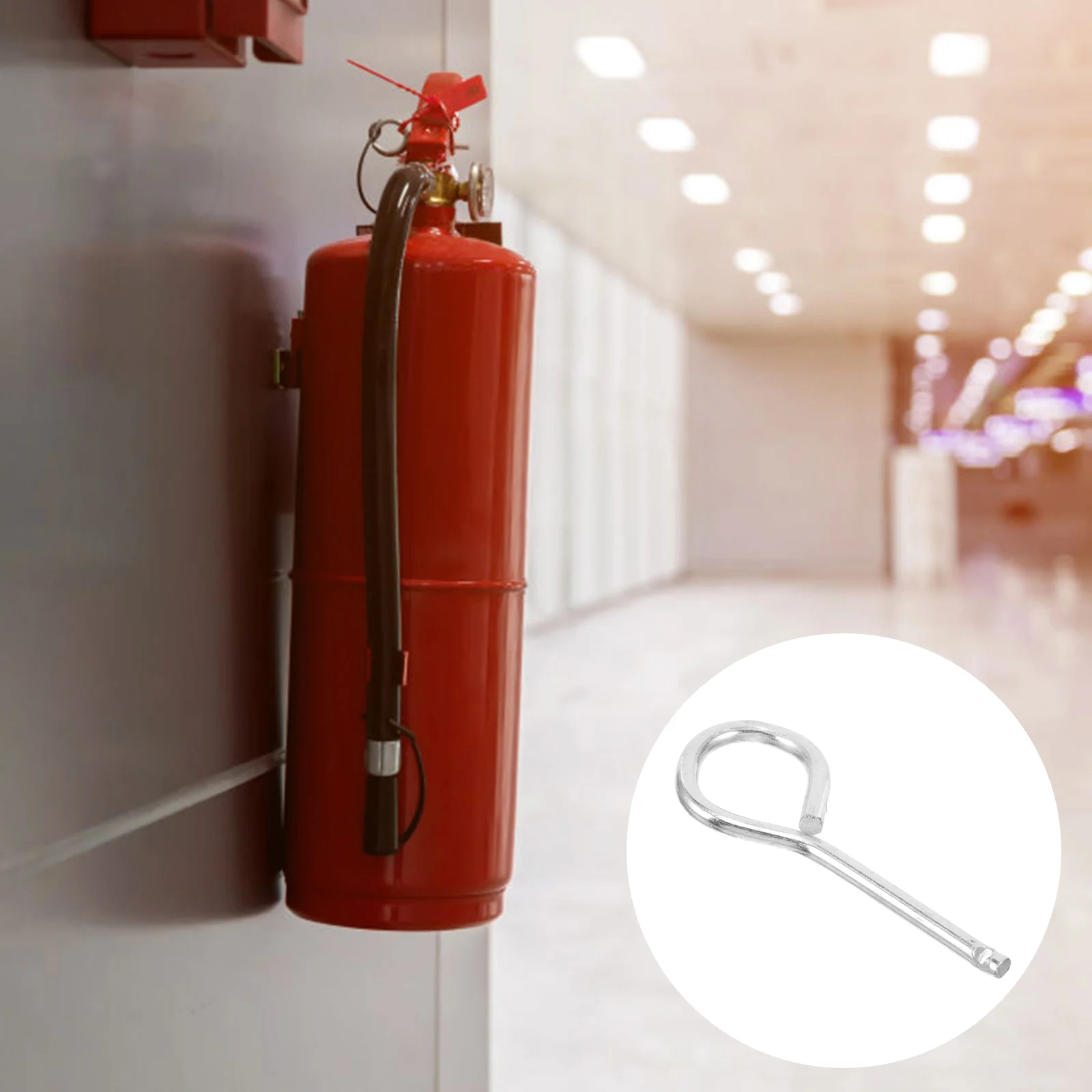 10 Pcs Ceiling Hooks Fire Extinguisher Latch Extinguishers Equipment Lock Pin Outdoor Bolts Silver