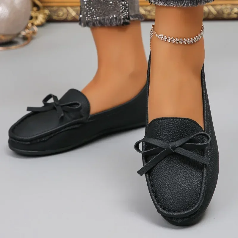 Women Shoes on Sale 2024 Hot Sale Loafers Casual Bean Flats Comfort Soft Women's Flats Fashion Shallow Bowknot Shoes Zapatos